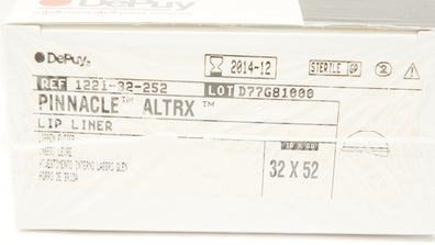 DePuy 1221-32-252 Pinnacle ALTRX Lip Liner 32mm ID x 52mm OD (x)